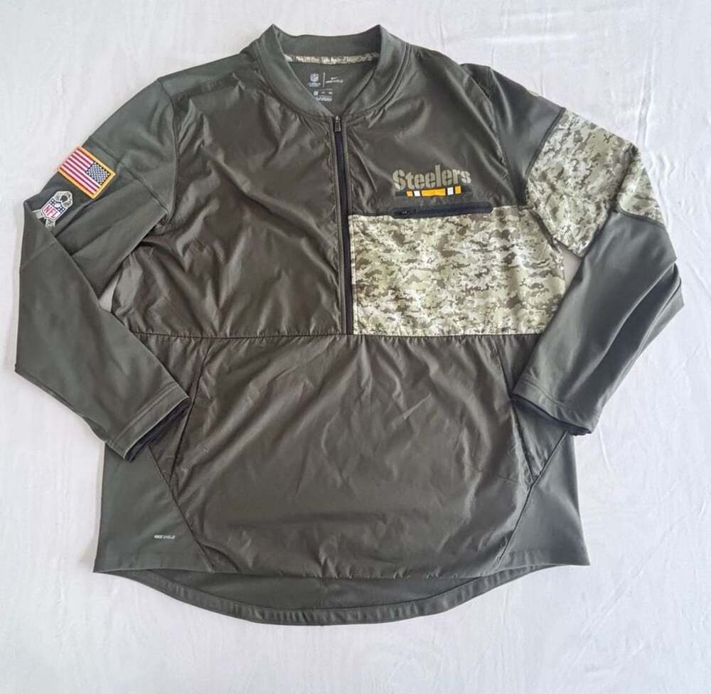 Nike Pittsburgh Steelers Salute To Service Jacket Size XXL Green Camo